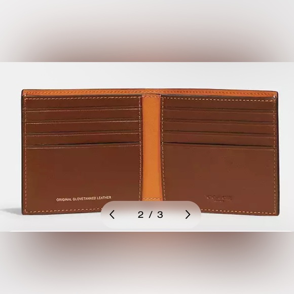 Coach Double Billfold Wallet With Trompe L'oeil. New no tag - Picture 2 of 10